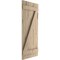 Ekena Millwork Rustic Three Board Joined Board-n-Batten Hand Hewn Faux Wood Shutters w/Z-Board, 16 1/2W x 82H, PR SHUBJZ16X82HHPR - alternate 15